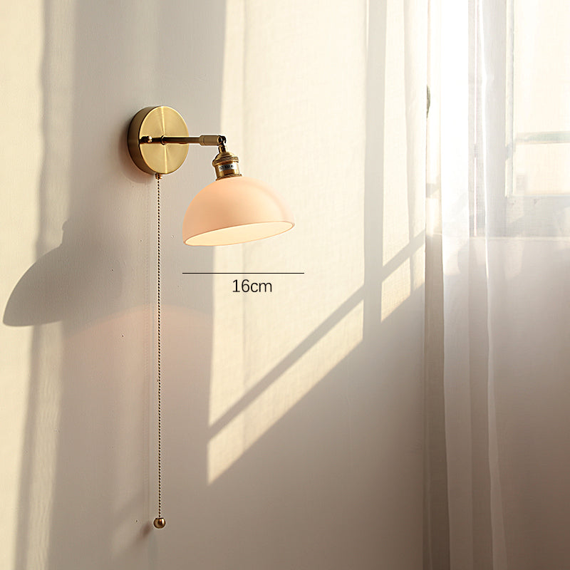Adjustable Wall Lamp In Front Of Mirror In Bedside Study Living Room